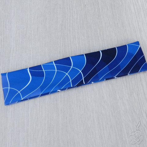 Modrá elastická čelenka pružná čelenka modrá čelenka látková čelenka elastická čelenka vzorovaná čelenka 