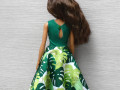 Zelené šaty pro Barbie - Monstera