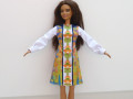 Barevné šaty pro Barbie - Folklor