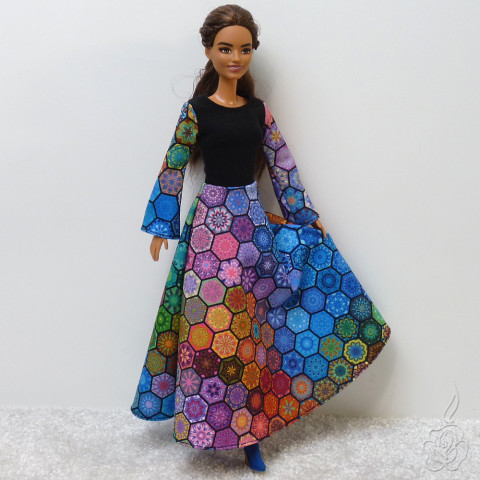 Dlouhé barevné šaty pro Barbie oblečky pro barbie oblečky pro panenku šaty pro barbie dlouhé šaty pro barbie barevné šaty pro barbie oblečky pro sběratele 